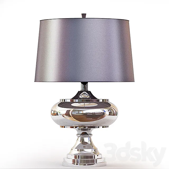 Polished Chrome Plated David Frisch Jelani Table Lamp 3DS Max - thumbnail 3