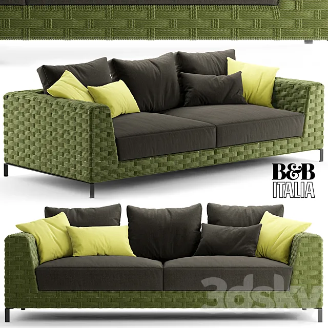 Furniture – Sofa 3D Models – B&B ITALIA Ray Outdoor Natural PRO