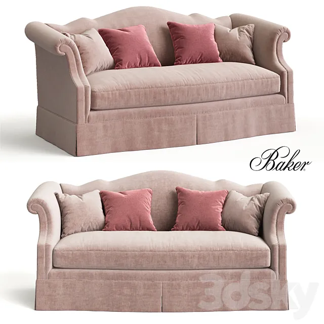 Furniture – Sofa 3D Models – BAKER Camelback Sofa 6513-81
