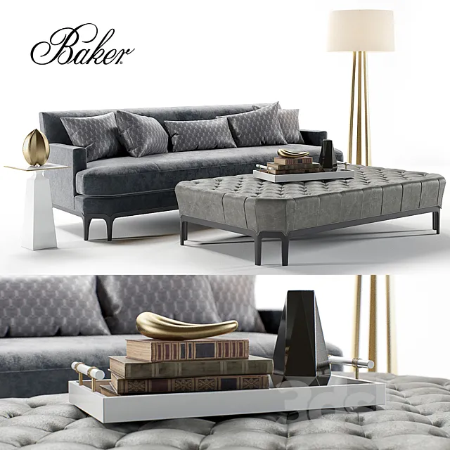 Furniture – Sofa 3D Models – Baker Celestite Sofa
