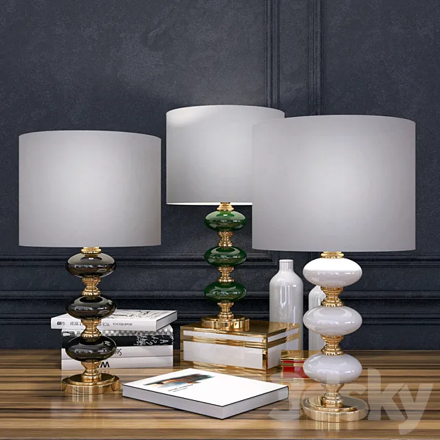 "CECILE LAMP" Pottery Barn 3DS Max - thumbnail 3