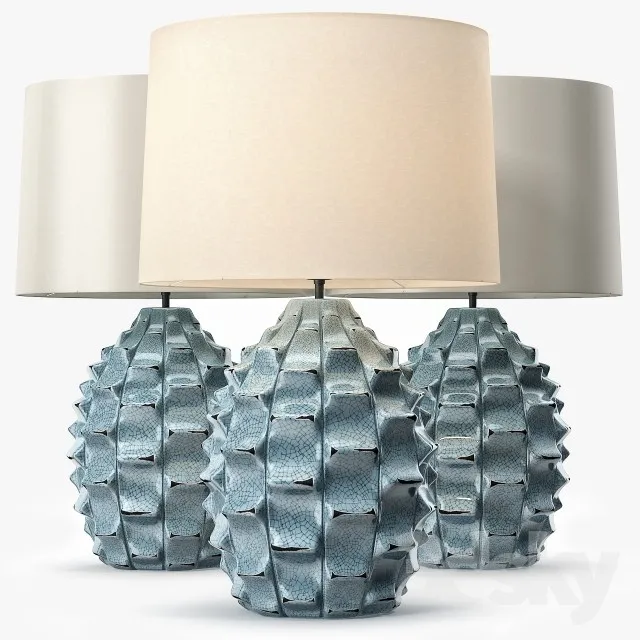 LuxDeco Bayern Table Lamp – Turquoise Base 3DS Max - thumbnail 3