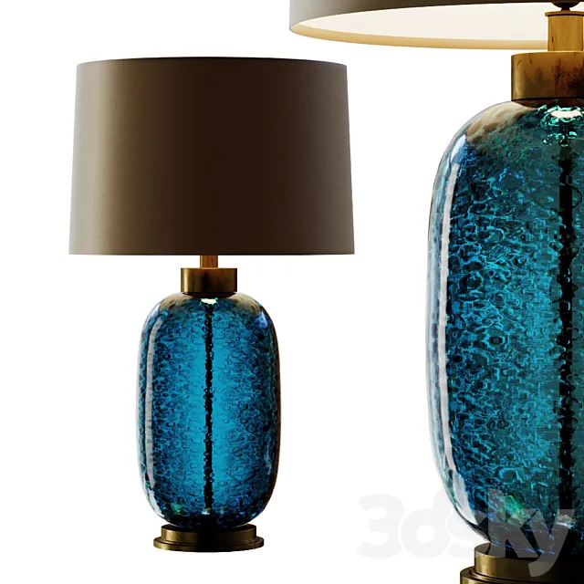 Table Lamp – 3D Models – Mid Century Studio Art Glass Buffet Lamp 3