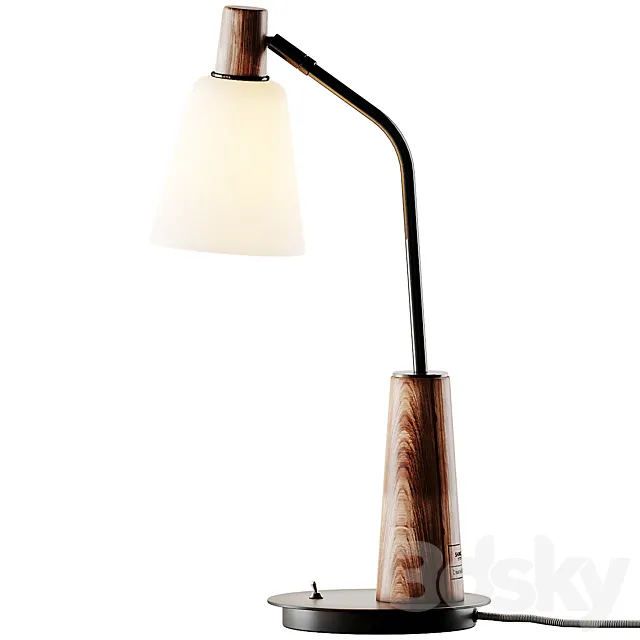 Table Lamp – 3D Models – Shinola Book Milk Glass and Metal Desk Lamp from Detroit-based Shinola