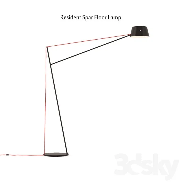 Resident Spar Floor Lamp 3DS Max - thumbnail 3