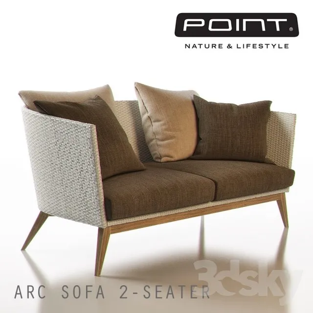 ARC Outdoor 2-Seater Sofa – POINT 3DS Max - thumbnail 3