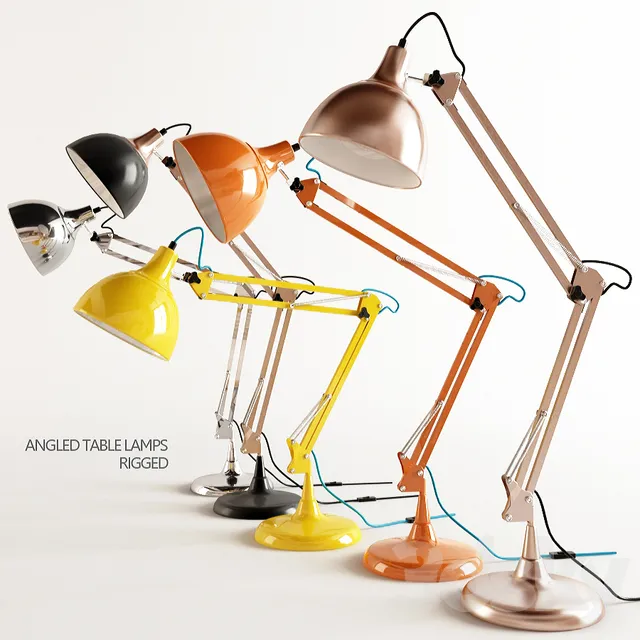 ANGLED TABLE LAMPS 3DS Max - thumbnail 3