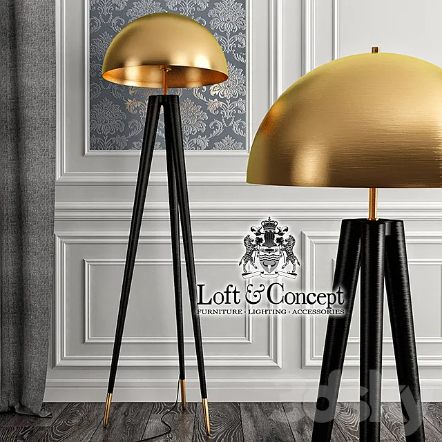 Lamp Matthew Fairbank Fife Tripod Floor Lamp 3DS Max - thumbnail 3