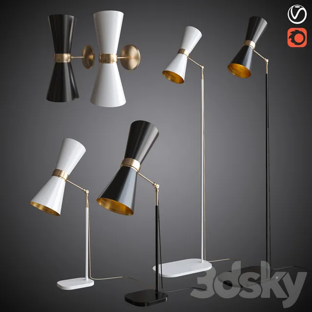 Floor Lamp – 3D Models – Sconces; floor and table lamps MULLAN CAIRO