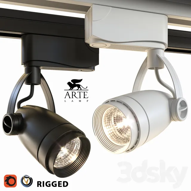 Spot Light – 3D Models – Arte Lamp Track Lights A5910PL1 Black and White