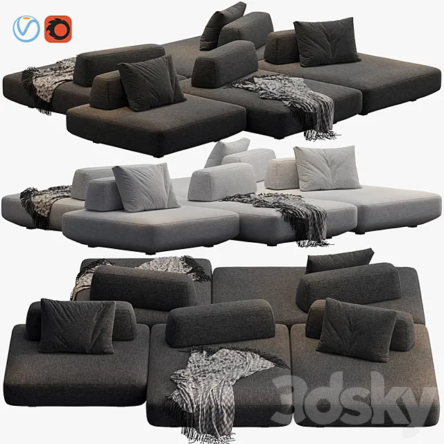 Furniture – Sofa 3D Models – Boca Tommy corner sofa