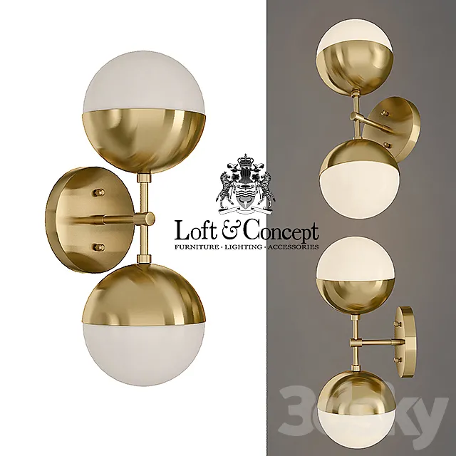 Wall Light – 3D Models – Sconce Copper Light Bra Duos Brass