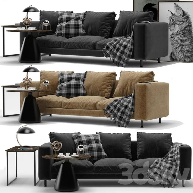 Furniture – Sofa 3D Models – BoConcept Indivi Sofa