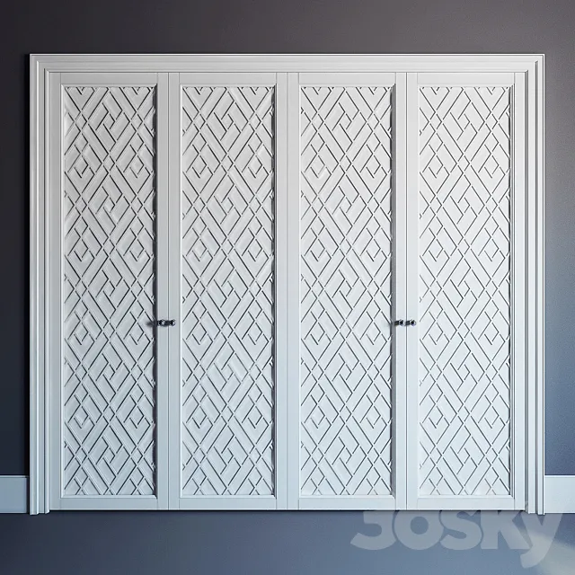 Built-in closet \\ fitted wardrobe 3DS Max - thumbnail 3