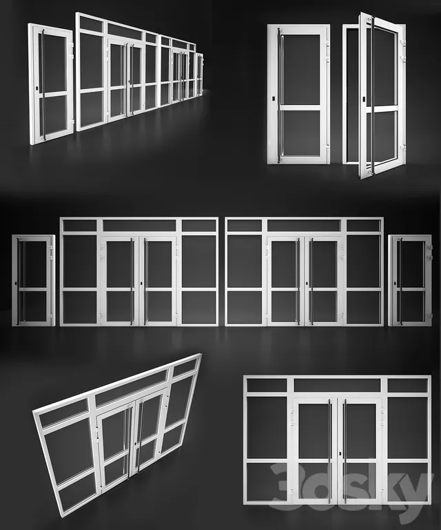 Doors – 3D Models – Door entrance group Elvial