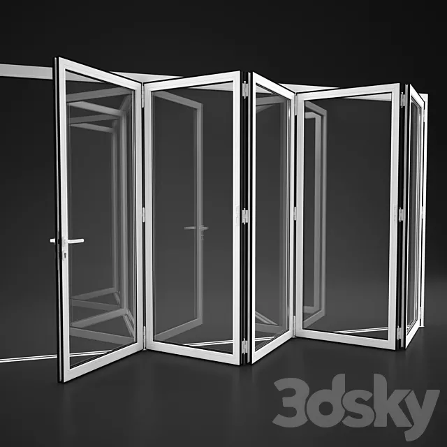 Doors – 3D Models – Folding doors Alumil