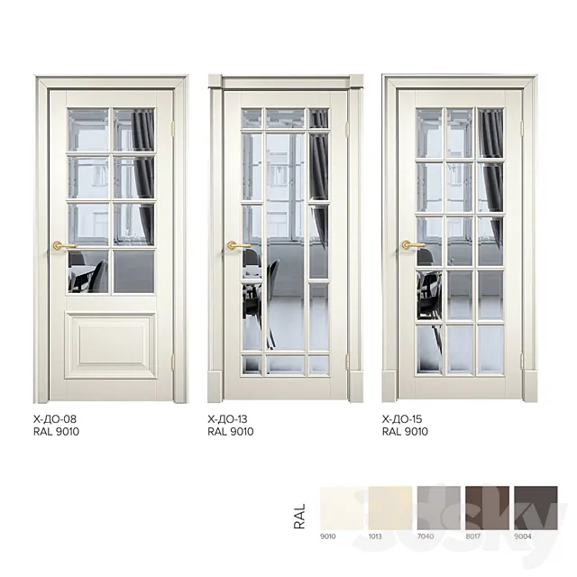 Doors – 3D Models – Laban. Interior doors. Series Framework X-English lattice