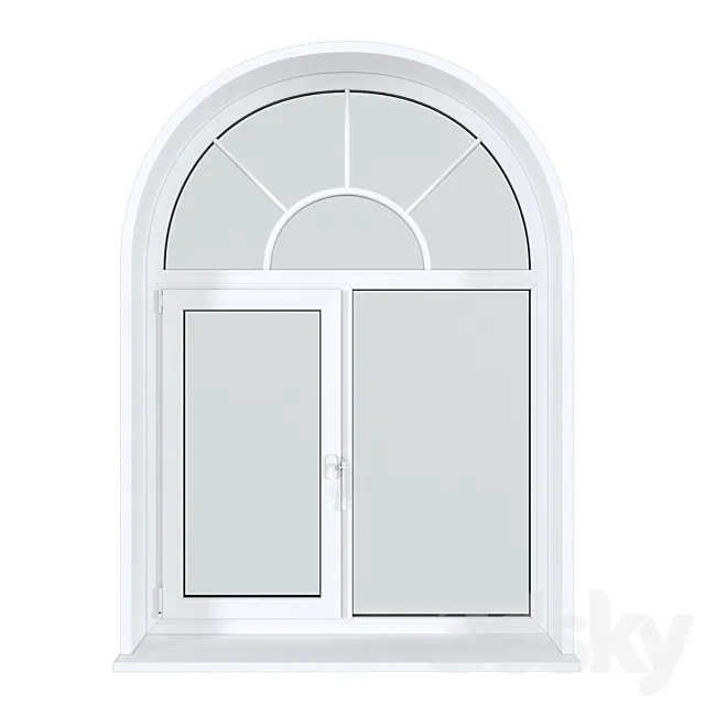 Windows – 3D Models – A set of arched plastic windows 18
