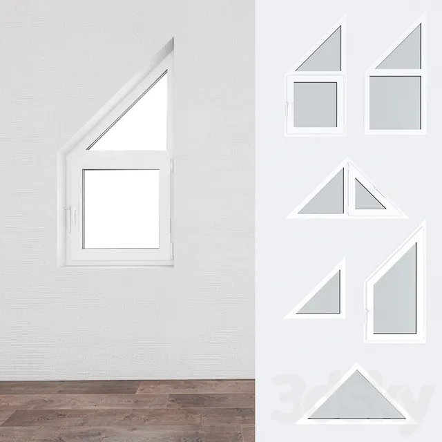 Windows – 3D Models – A set of plastic windows 11