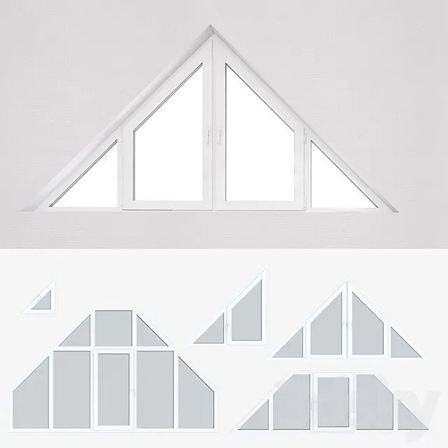 Windows – 3D Models – A set of plastic windows 12