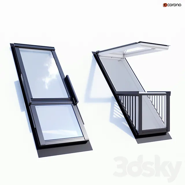 Windows – 3D Models – Dormer window (balcony)