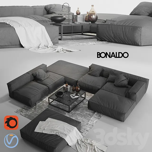 Furniture – Sofa 3D Models – BONALDO Peanut B
