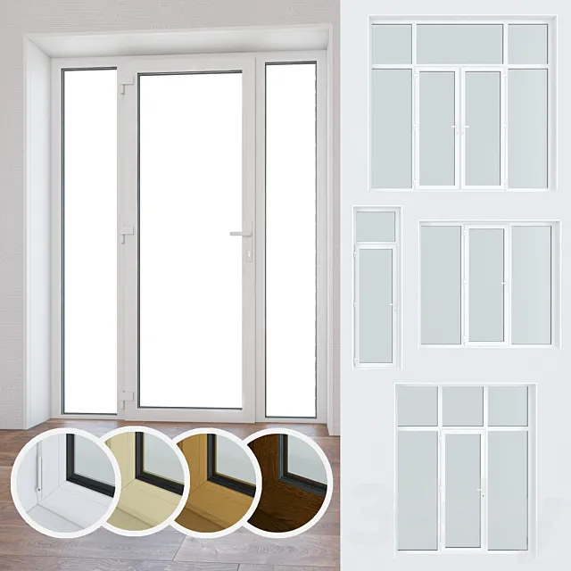 Windows – 3D Models – Set of plastic windows and doors 10