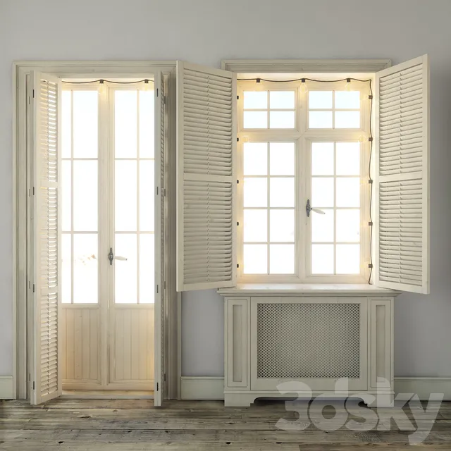 Windows – 3D Models – Windows with shutters and backlighting