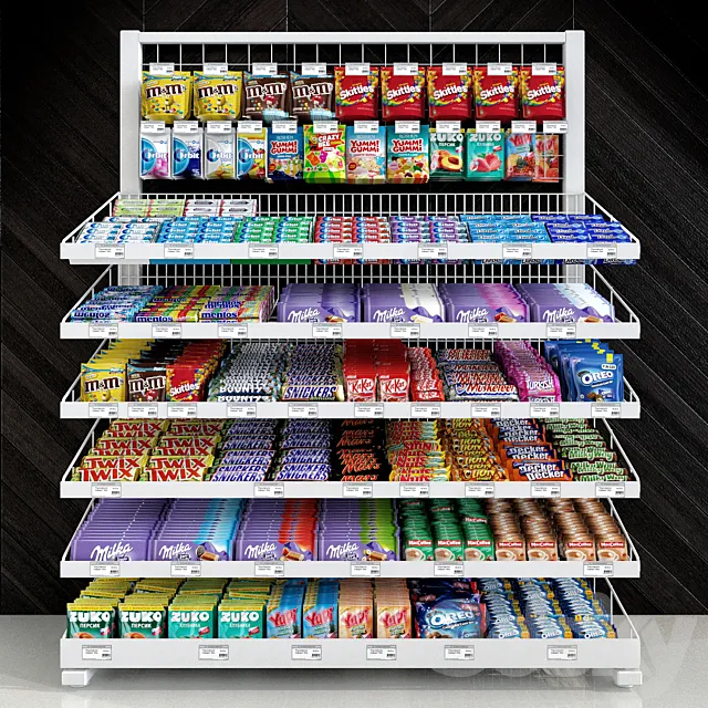 Shop – 3D Models – Candy rack 110х150х35