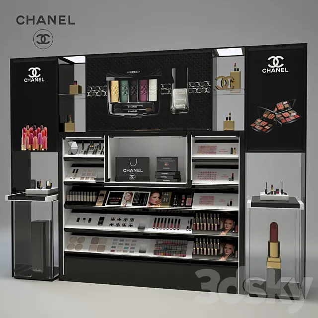 Shop – 3D Models – Chanel Cosmetics Display 3D Model