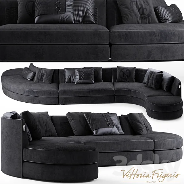 Furniture – Sofa 3D Models – Borromeo sofa by Vittoria Frigerio