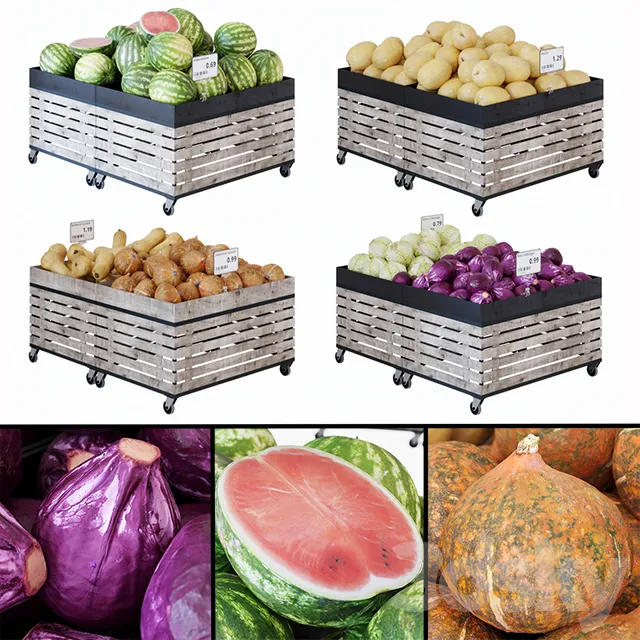 Shop – 3D Models – Racks for vegetables; fruits