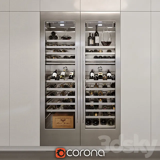Shop – 3D Models – Refrigerator for wine