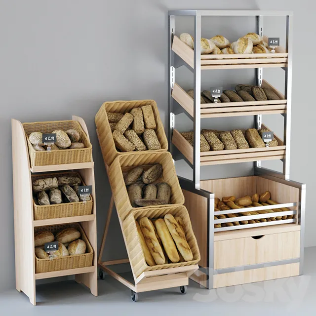 Shop – 3D Models – Shelvings with bread