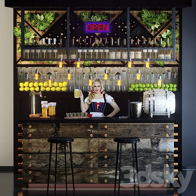 Restaurant – 3D Models – Bar counter