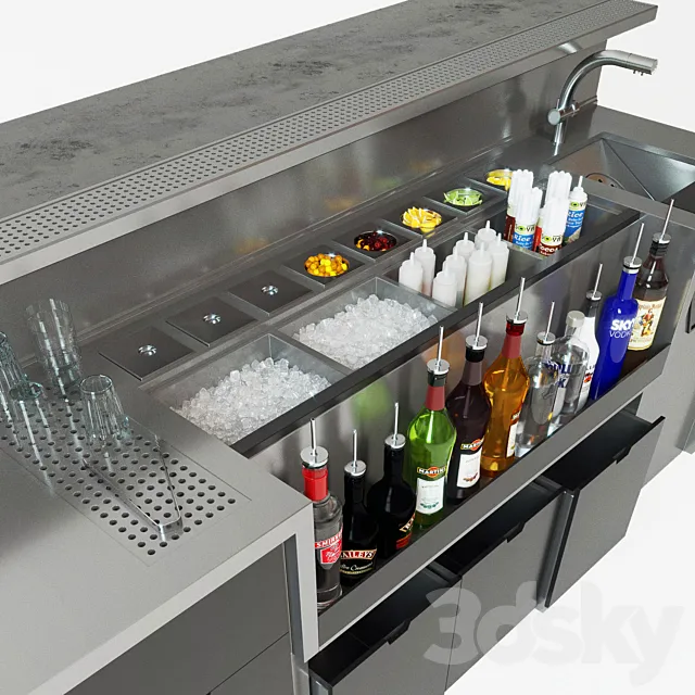 Restaurant – 3D Models – Bar station