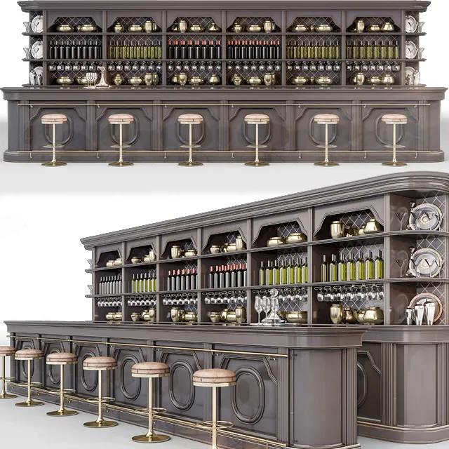 Restaurant – 3D Models – BAR; BAR RECEPTION DESK 3dsMax 2011 obj