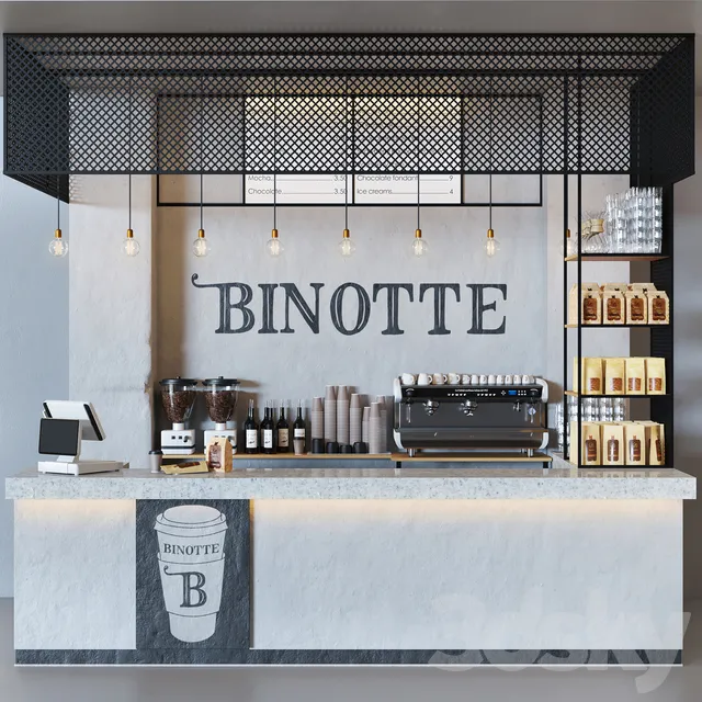 Restaurant – 3D Models – Cafe binotte