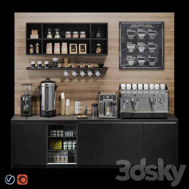 Restaurant – 3D Models – Coffee bar