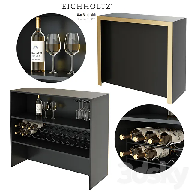 Restaurant – 3D Models – EICHHOLTZ Bar Grimaldi 111437