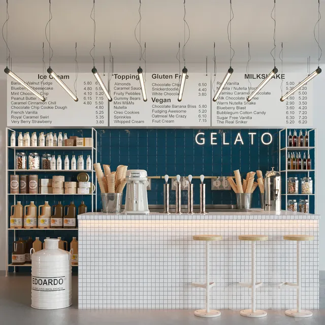 Restaurant – 3D Models – Gelato stand 3d model