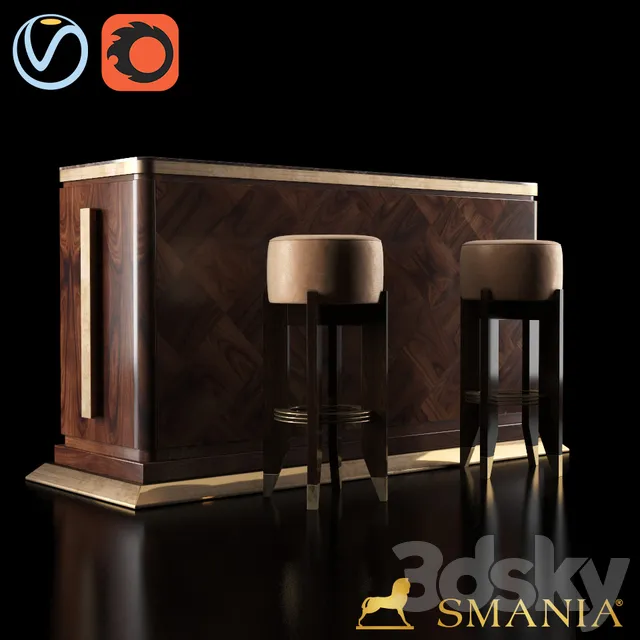 Restaurant – 3D Models – Smania Bar Set