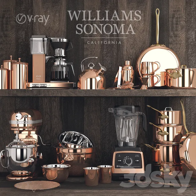 Restaurant – 3D Models – Williams Sonoma Copper Set