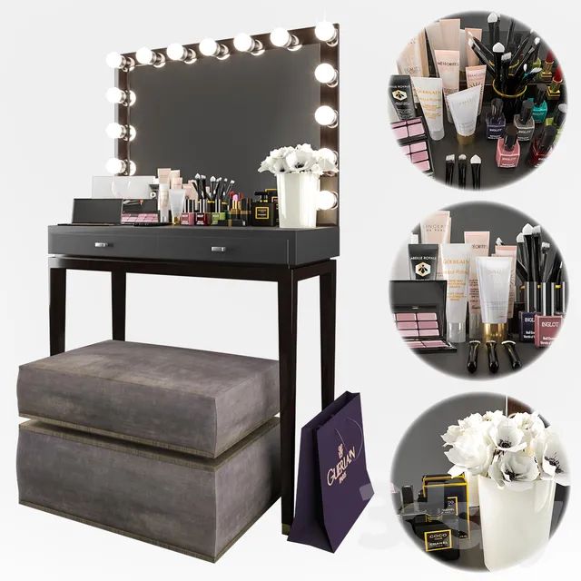 Beauty Salon – 3D Models – Decorative set with package Guerlain