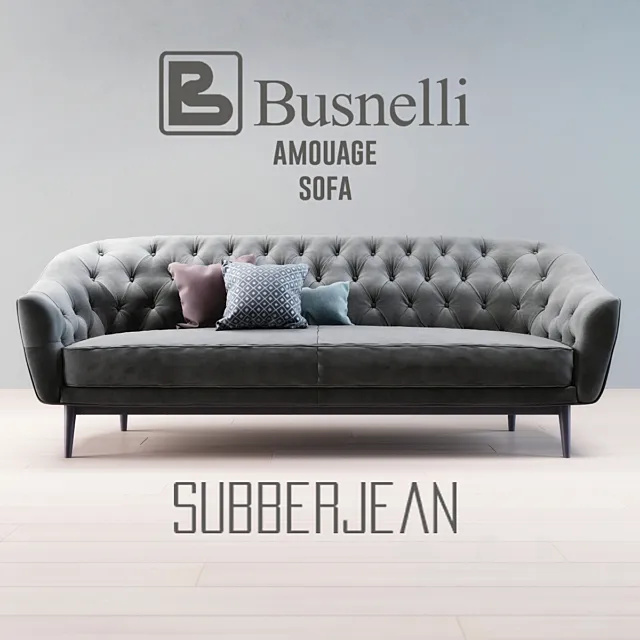 Furniture – Sofa 3D Models – Busnelli Amouage Sofa Subberjean