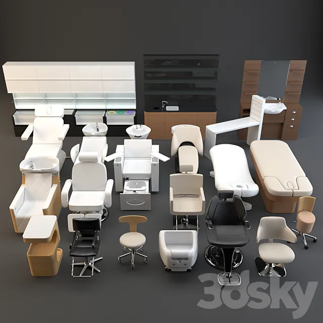 Beauty Salon – 3D Models – Spa set 3D Models