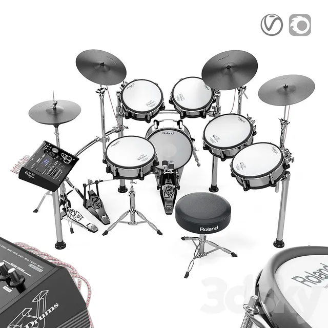 Electronic drums Roland TD30-KV 3DS Max - thumbnail 3