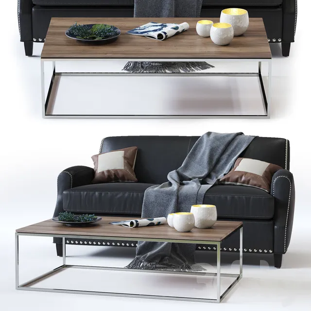 Furniture – Sofa 3D Models – C&B Metropole Leather Loveseat
