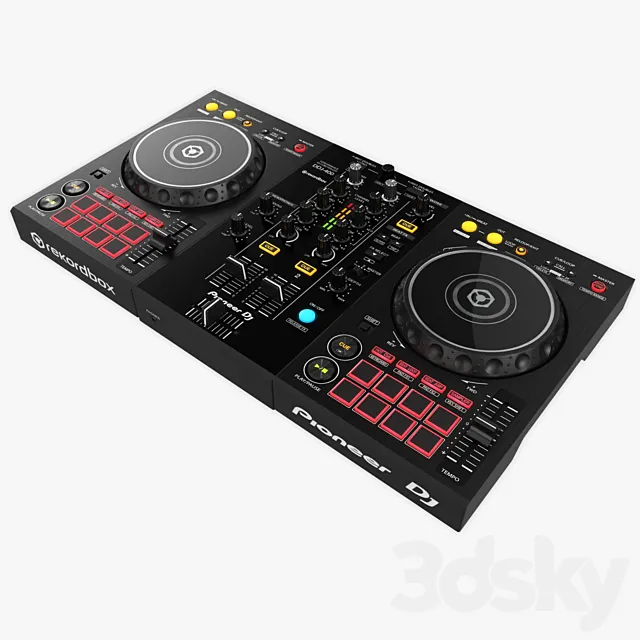 Musical Intrusments – 3D Models – DJ Controller DDJ-400 (max 2011; 2014; fbx; obj) 3d model