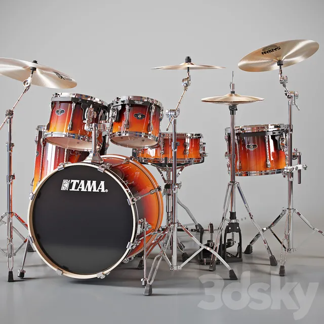 Musical Intrusments – 3D Models – Drum Kit Tama Superstar Custom